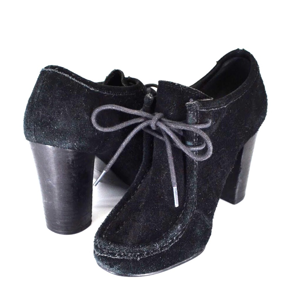Ralph Lauren suede heeled lace up oxford